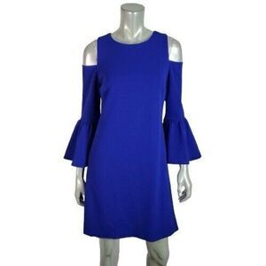 Eliza J Cold Shoulder Royal Blue Knee Length Women’s Dress Size 8